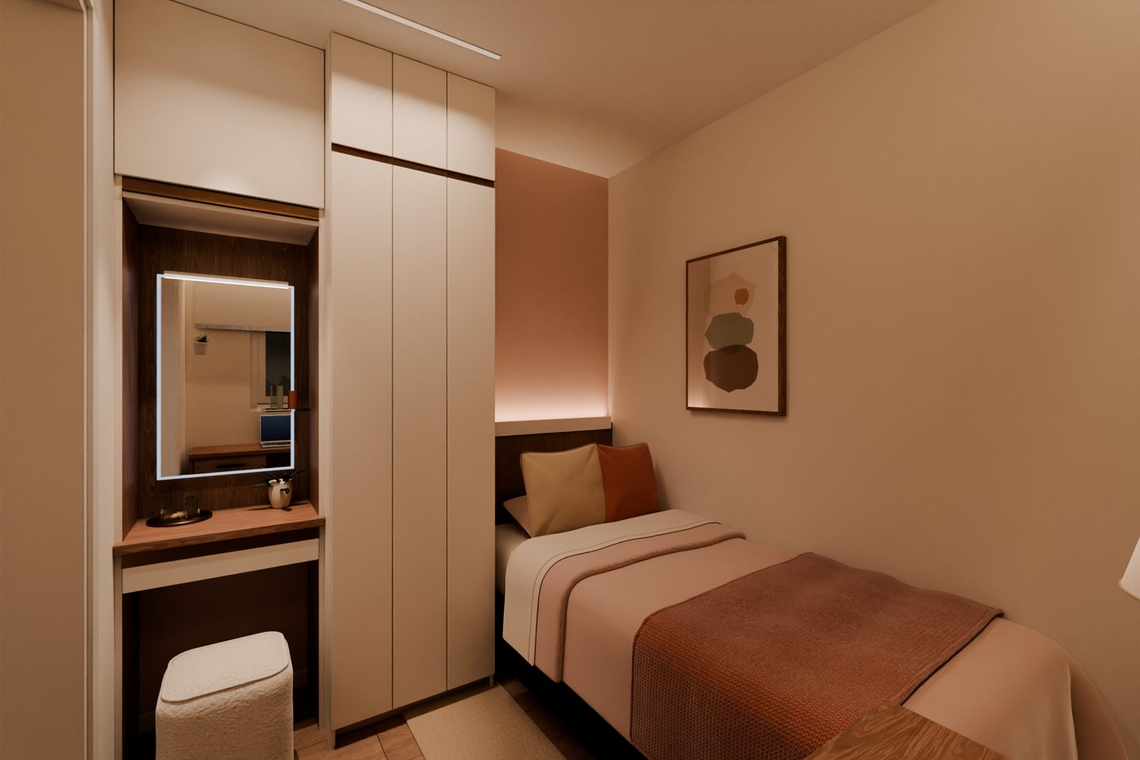 Quarto da menina · noite · vista 1