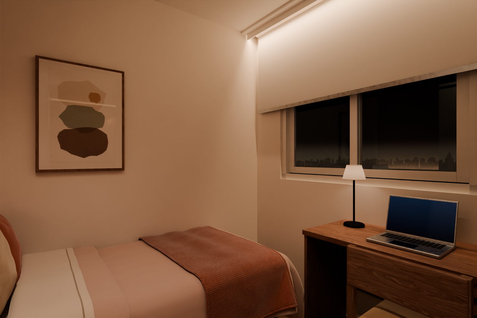 Quarto da menina · noite · vista 2