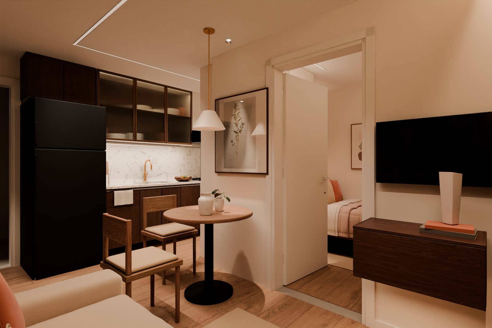 Sala · noite · vista 3