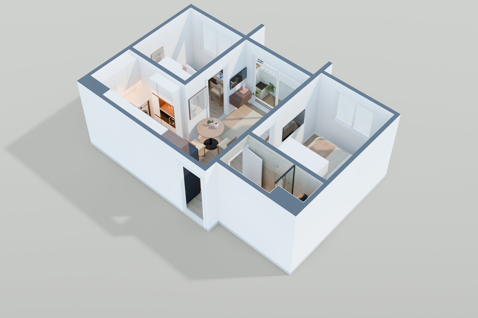 Maquete 3D do apartamento