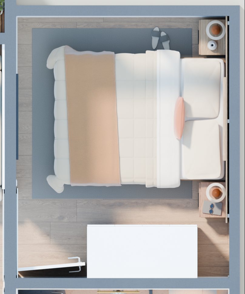Quarto do casal · planta 3D
